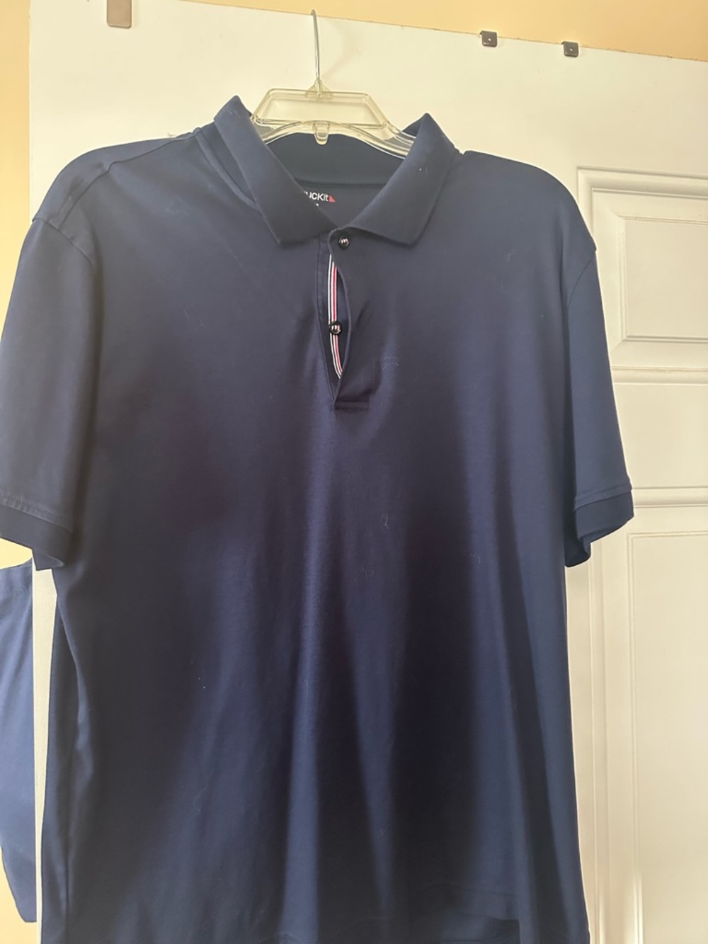 UNTUCKit Navy Polo with Contrast Placket